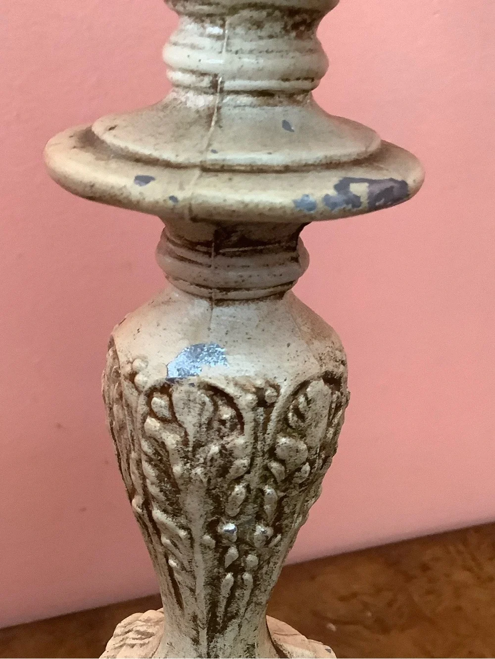 Vintage Italian 4-Light Candelabra Table Lamp Filigree Shade Carrara Marble 28”